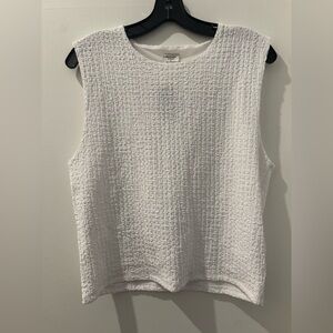 NWT White Textured Abercrombie Tank